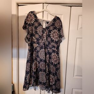 Torrid Mini Challis Tie-Front Dress